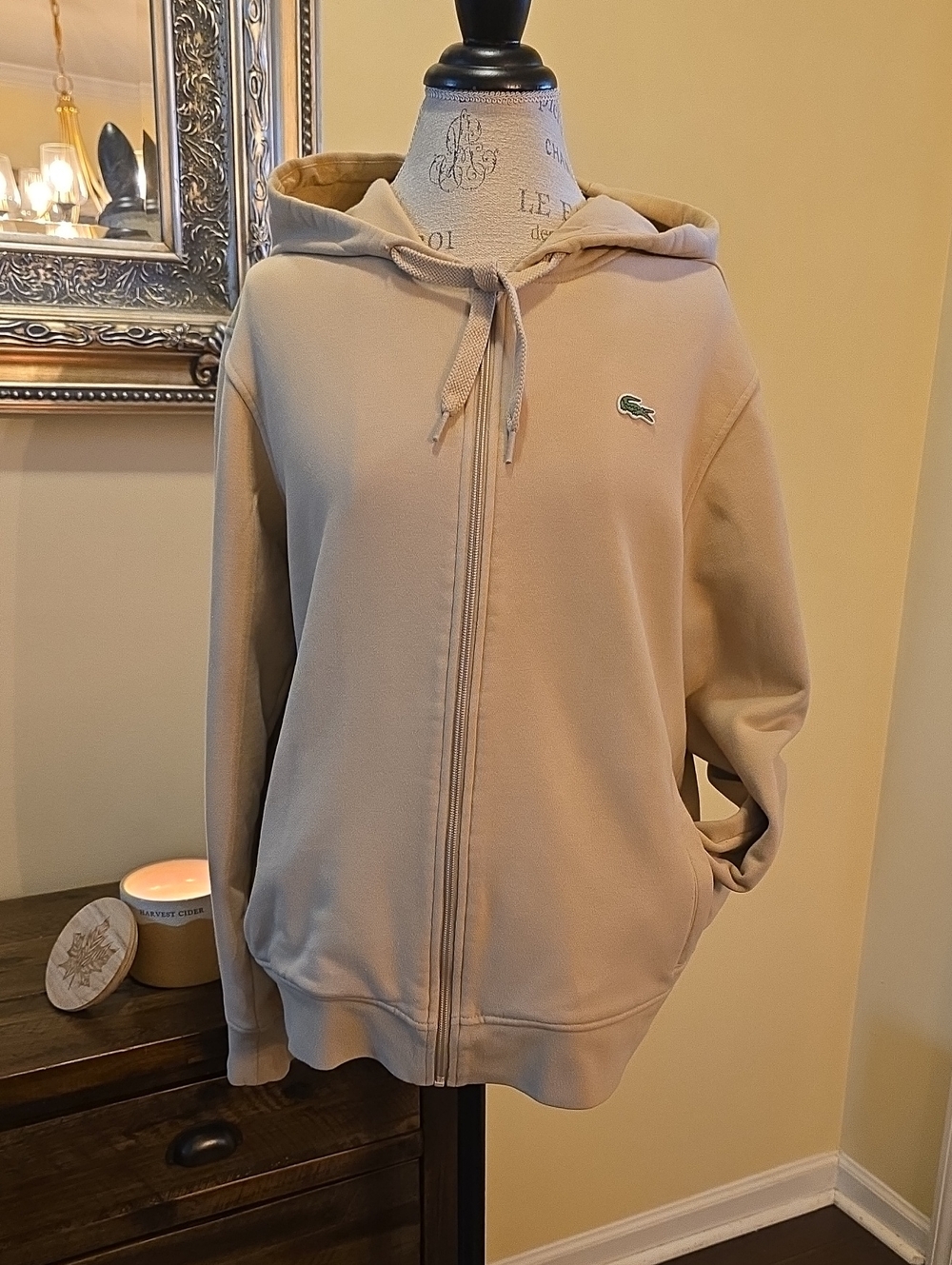Mens Lacoste Full-Zip Hoodie Jacket